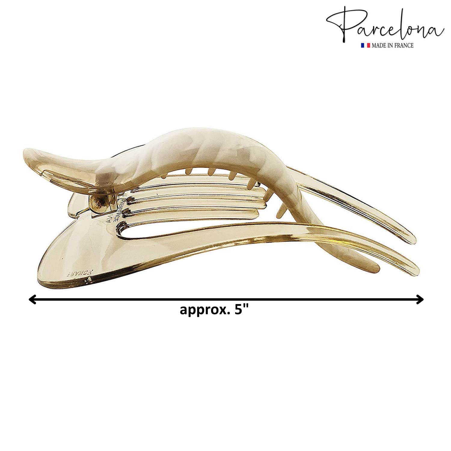 Parcelona French Pelican Large 5 Inches Side Slide Hair Claw Clip Clamp Clutcher