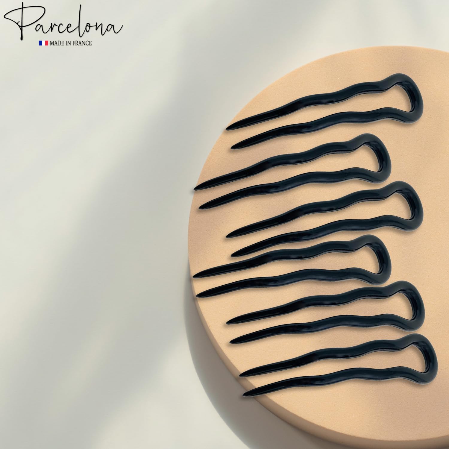 Parcelona French Mystic Large Cellulose Hair Pins for Women & Girls(6Pcs)
