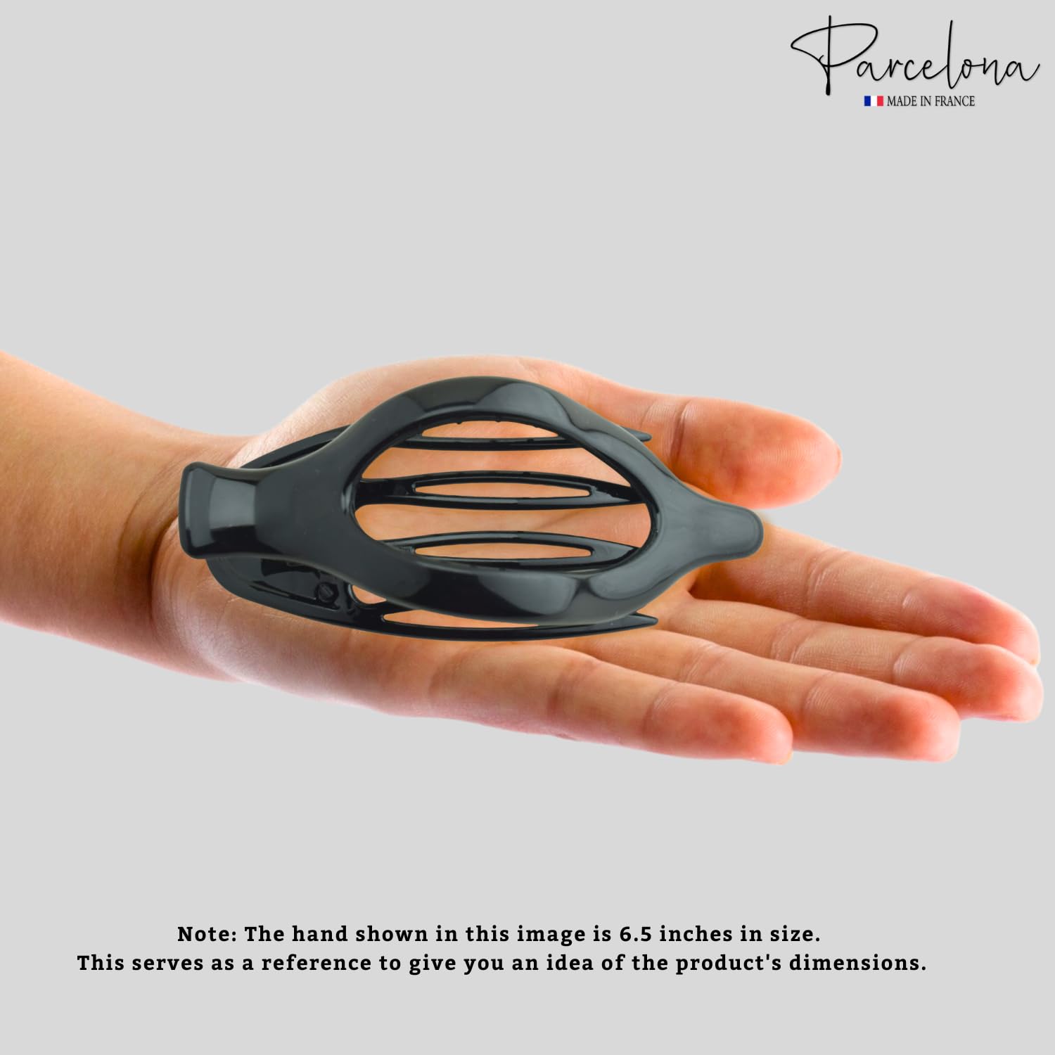 Parcelona French Wide Beak Large Cellulose Side Slide-In Hair Claw for Women