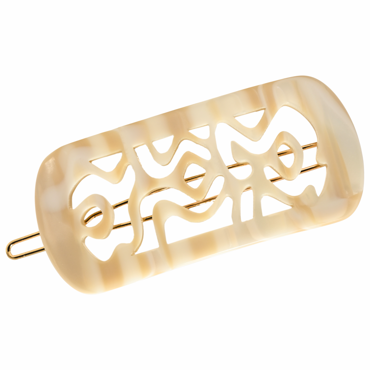 French Amie Swirls 2 ¼” Cellulose Handmade Tige Boule Snap Hair Clips for Women