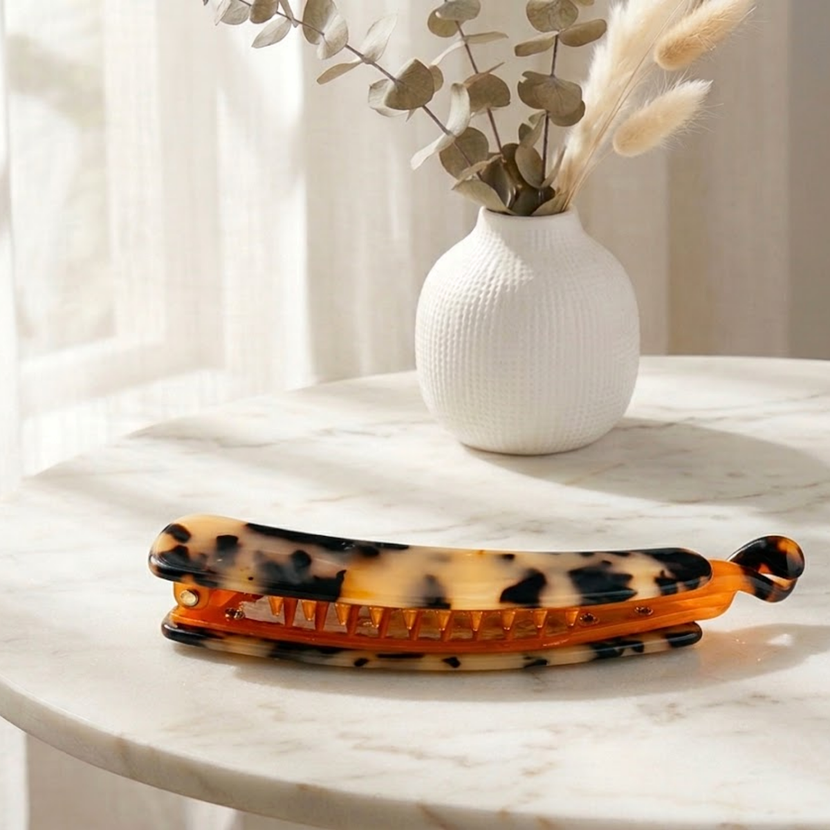 Moeni Curve Large 4 Inch Cellulose Acetate Banana Hair Clip for Women