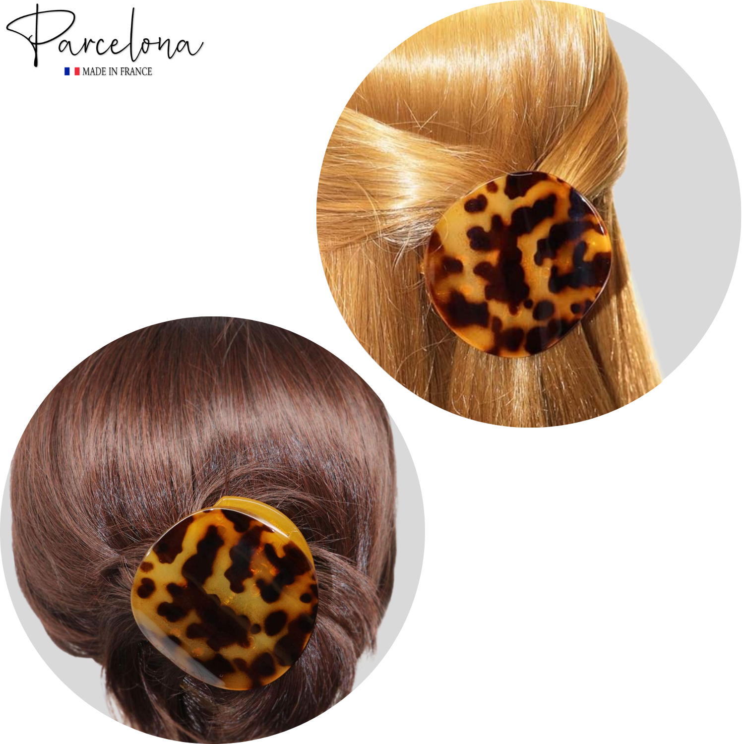 Parcelona French Onde Small 2 3/4" Cellulose Side Slide in Hair Claw for Women