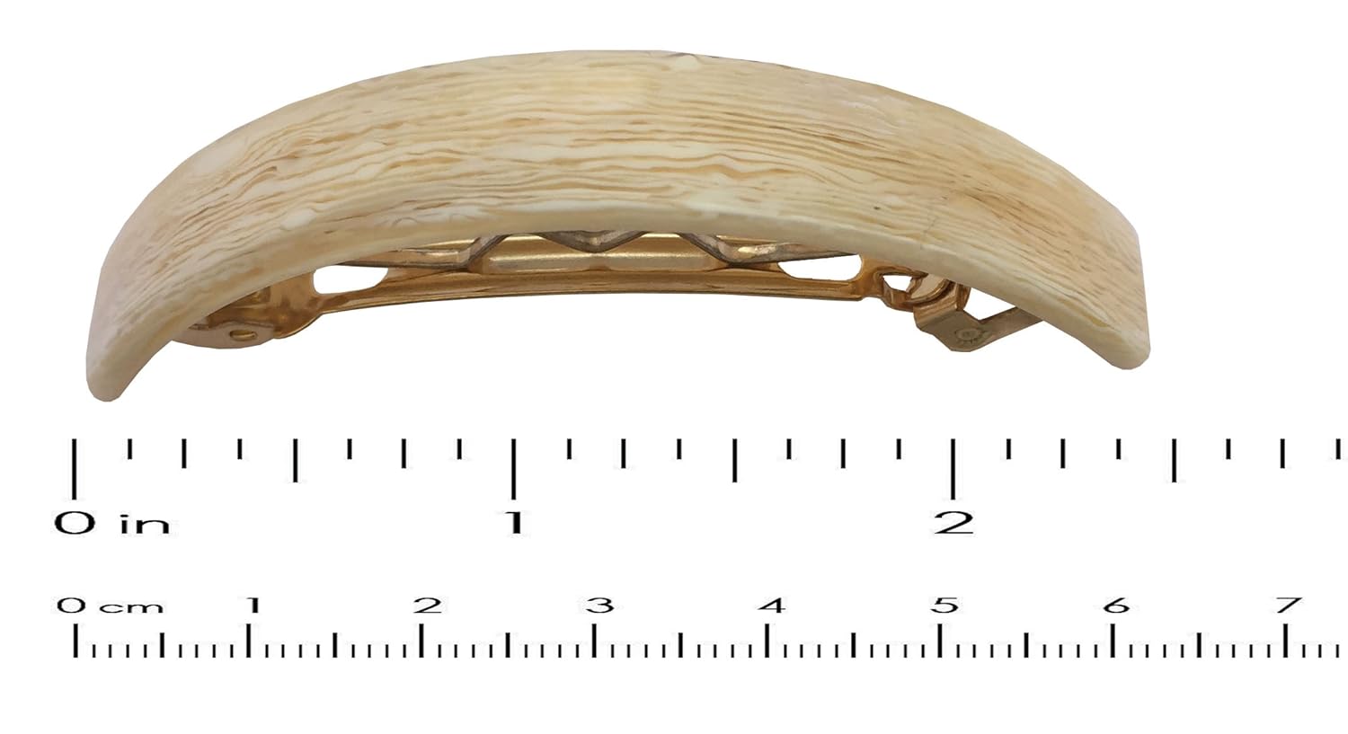French Amie Curved Small Cellulose Handmade Hair Barrette for Women and Girls