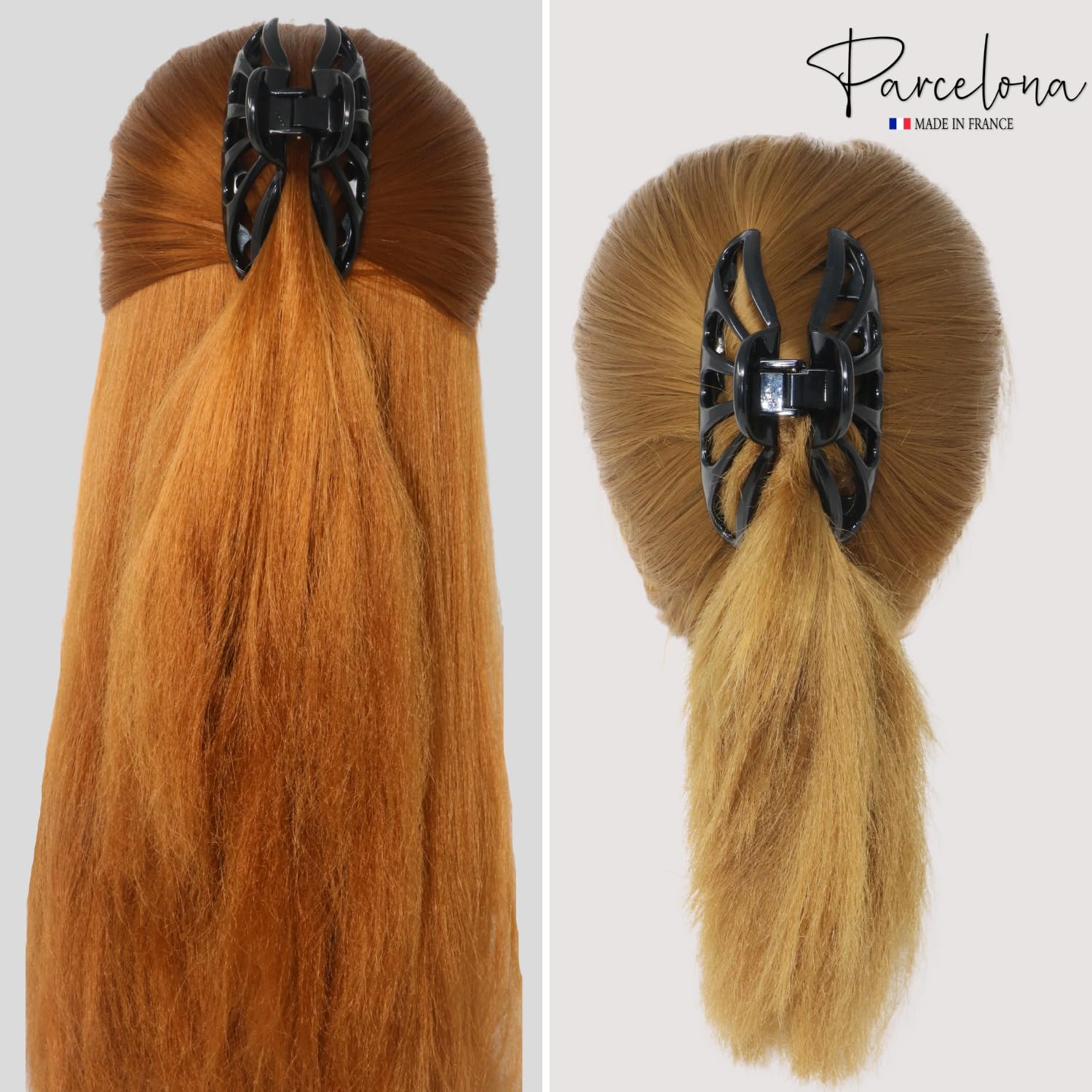 Parcelona French Rain Drop 4" Large Cellulose Jaw Hair Claw for Women