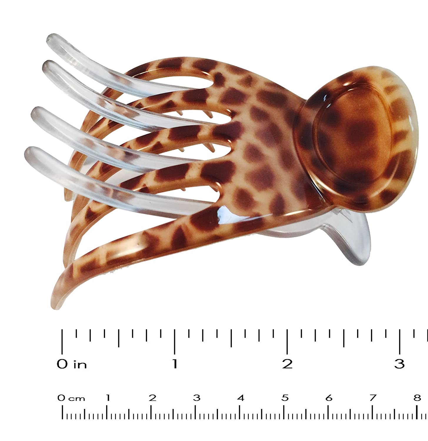Parcelona French Basic Curved Paw Medium Cellulose Yoga Hair Claw for Women