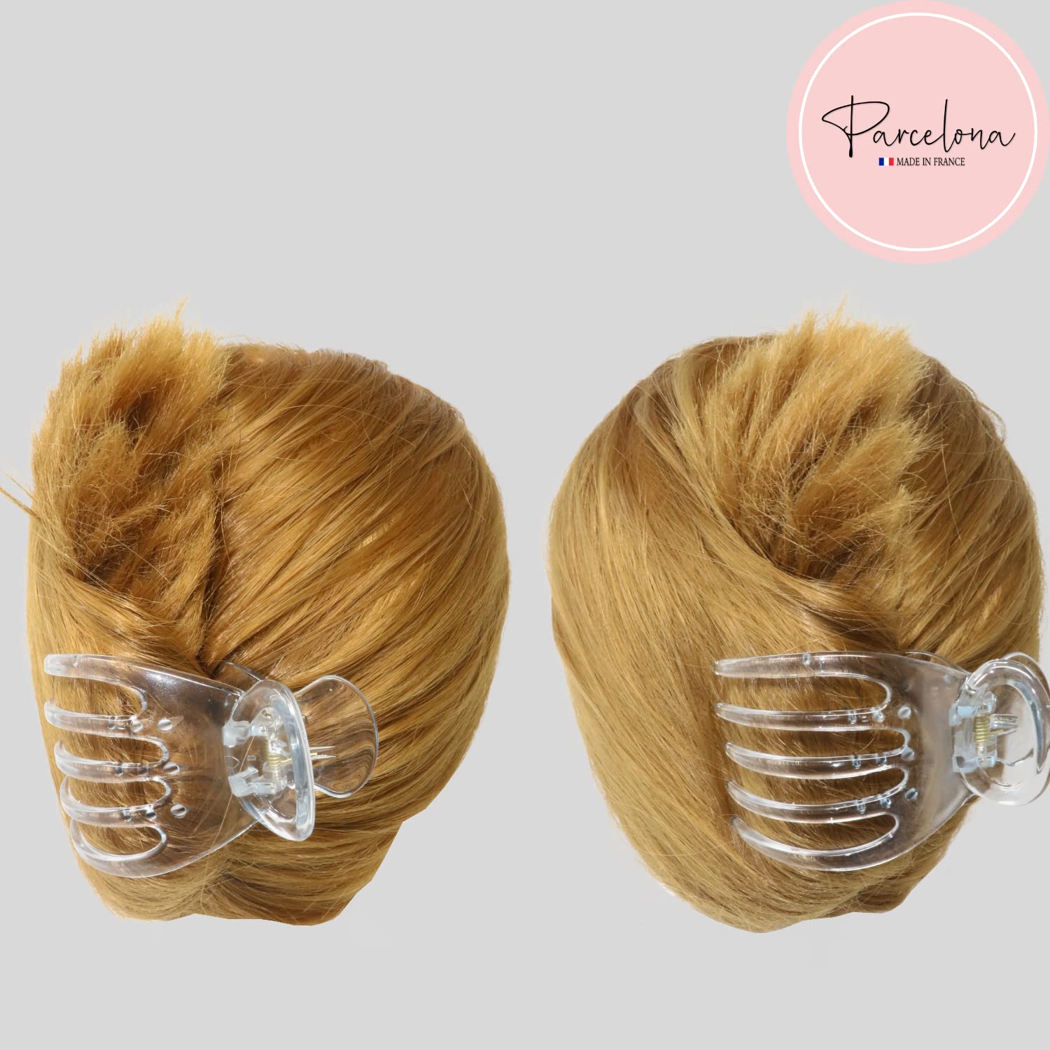 Parcelona French Basic Curved Paw Medium Cellulose Yoga Hair Claw for Women