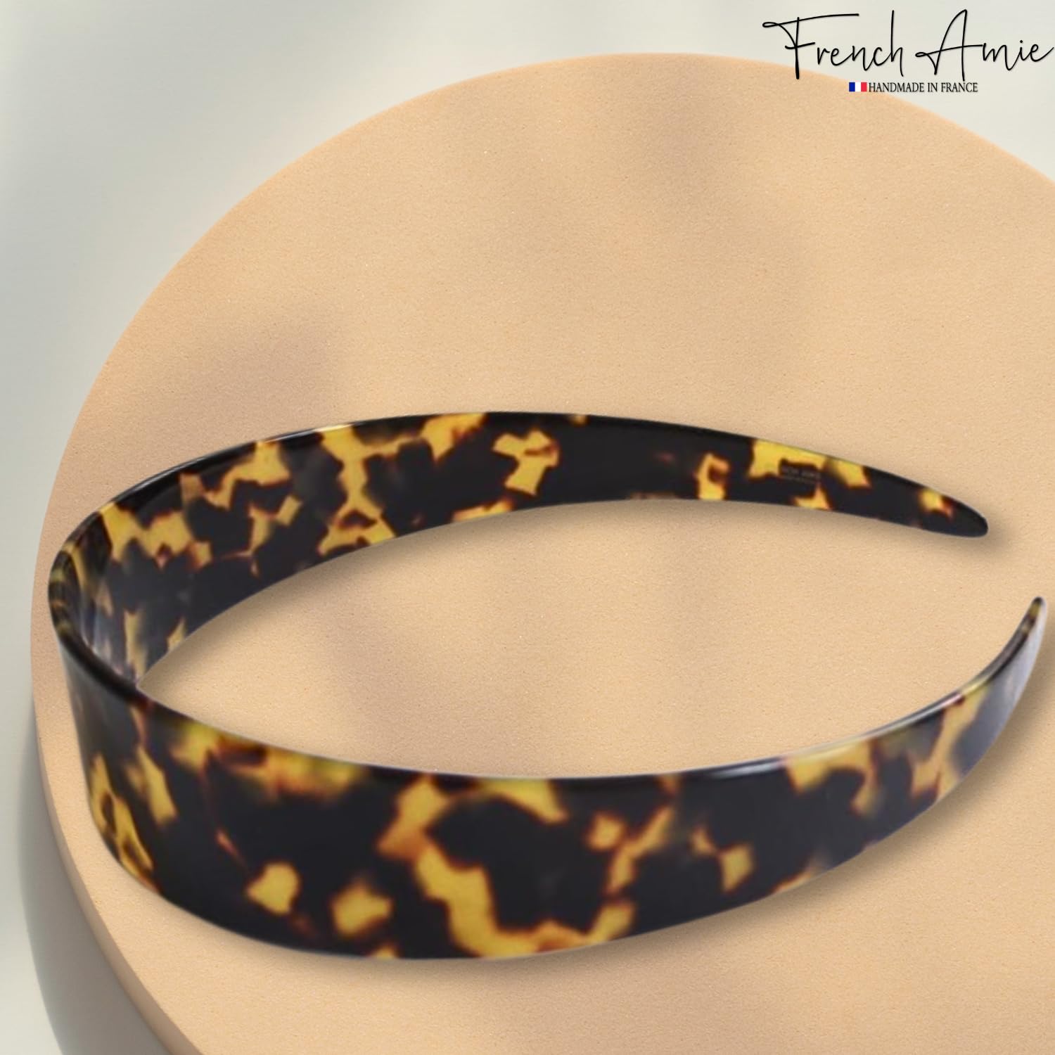 French Amie Ultracomfort Wide 1 1/4" Cellulose Handmade French Hair Headband