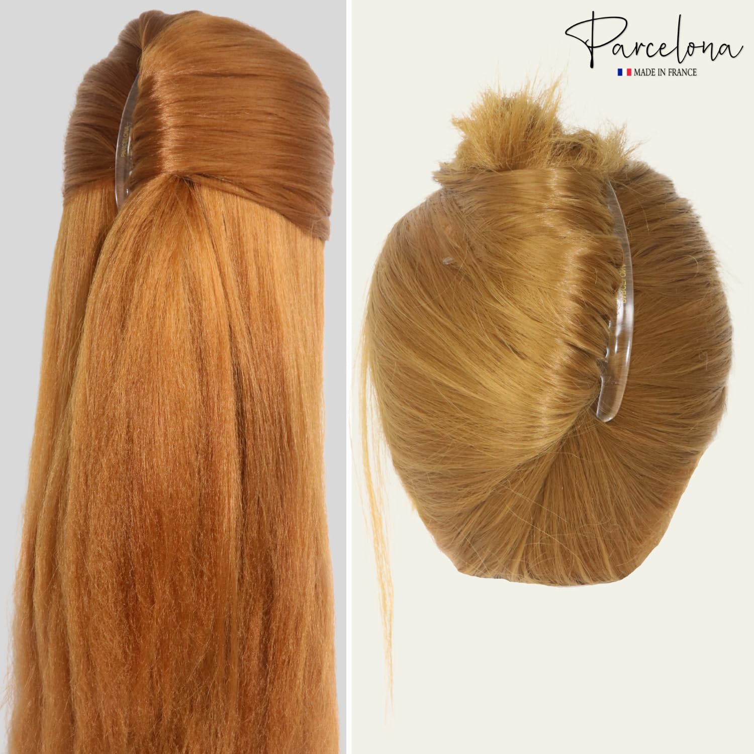 Parcelona French Twist 7 Teeth Large Cellulose Side Hair Combs for Women(2 Pcs)