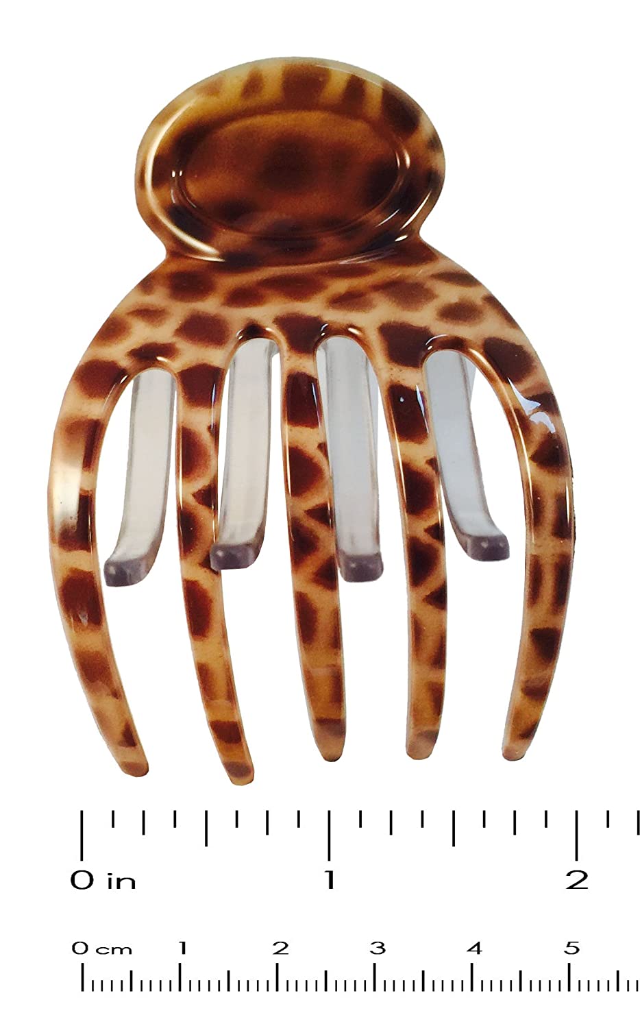 Parcelona French Basic Curved Paw Medium Cellulose Yoga Hair Claw for Women
