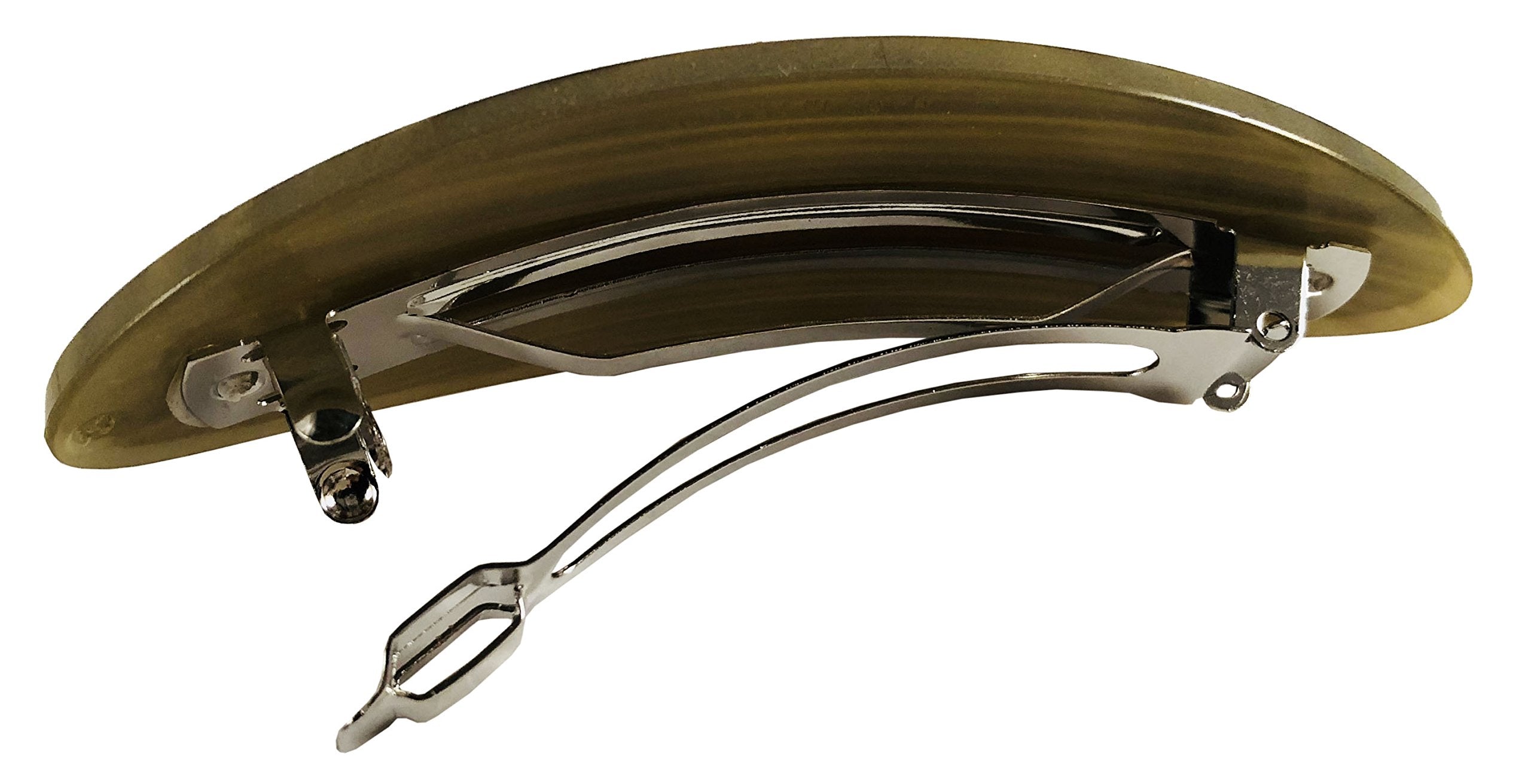 Parcelona French Oval Large 4" Cellulose Automatic Hair Barrette for Women