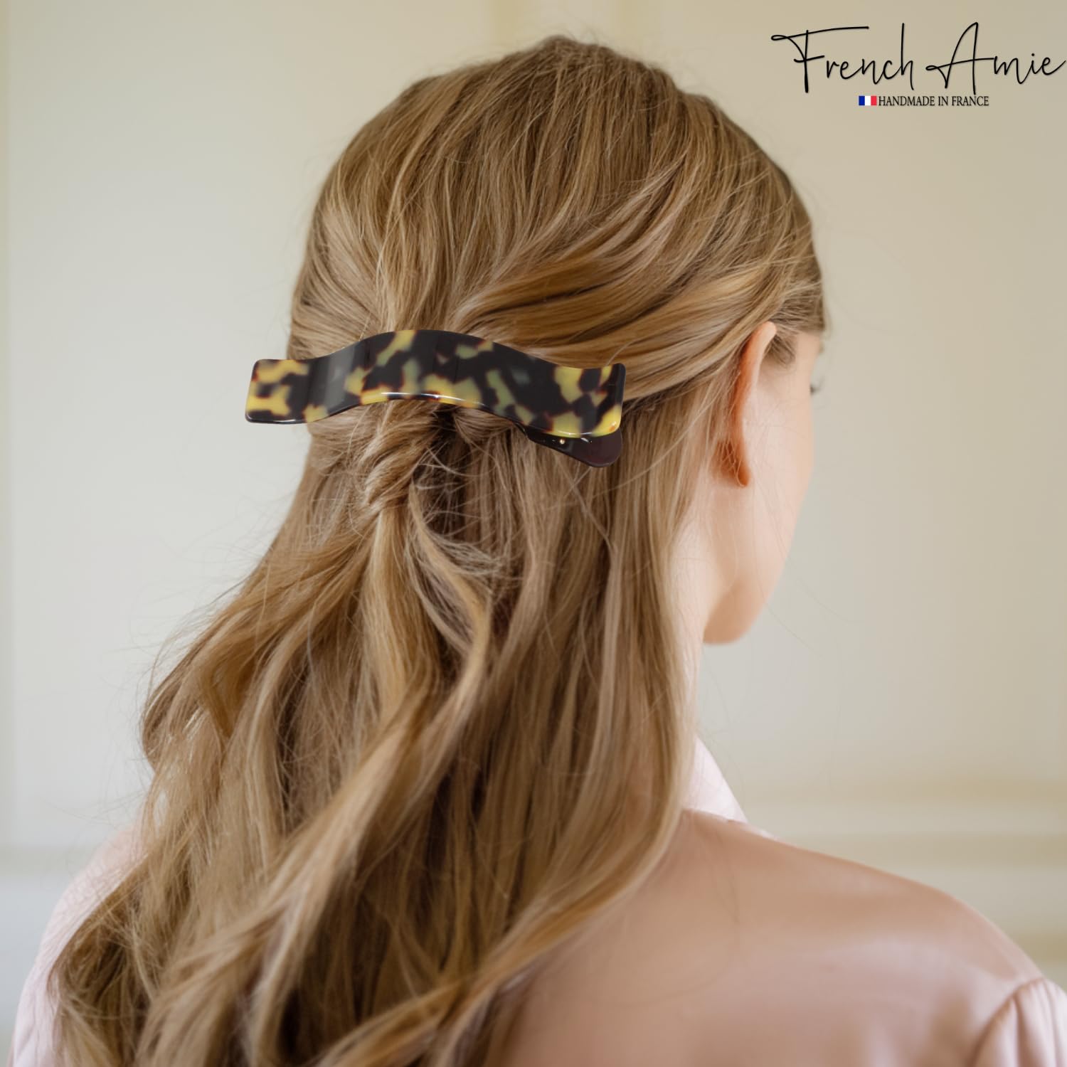 French Amie Duckbill Style Curved Rectangle Hair Claw – Women Girls Hair Clip