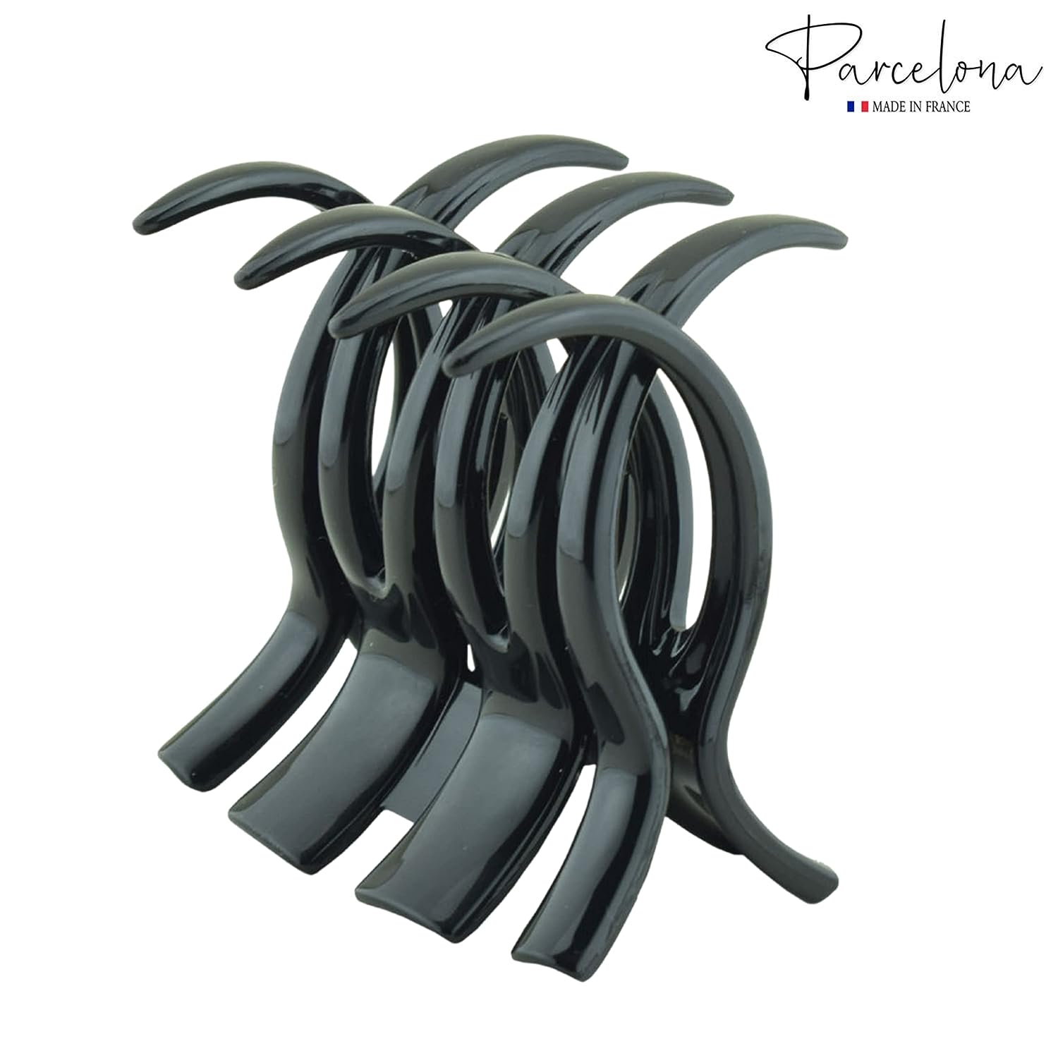 Parcelona French Large and Wide 3 1/2" Cellulose No Slip Grip Hair Claw Clip