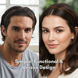 Parcelona French Yoga Headband Inner Grip Teeth Hairband for Women & Men Unisex