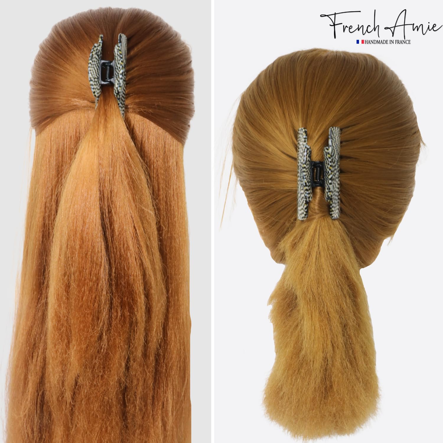 French Amie Chic Medium 2 1/4 Inch Handmade Cellulose Jaw Hair Claw