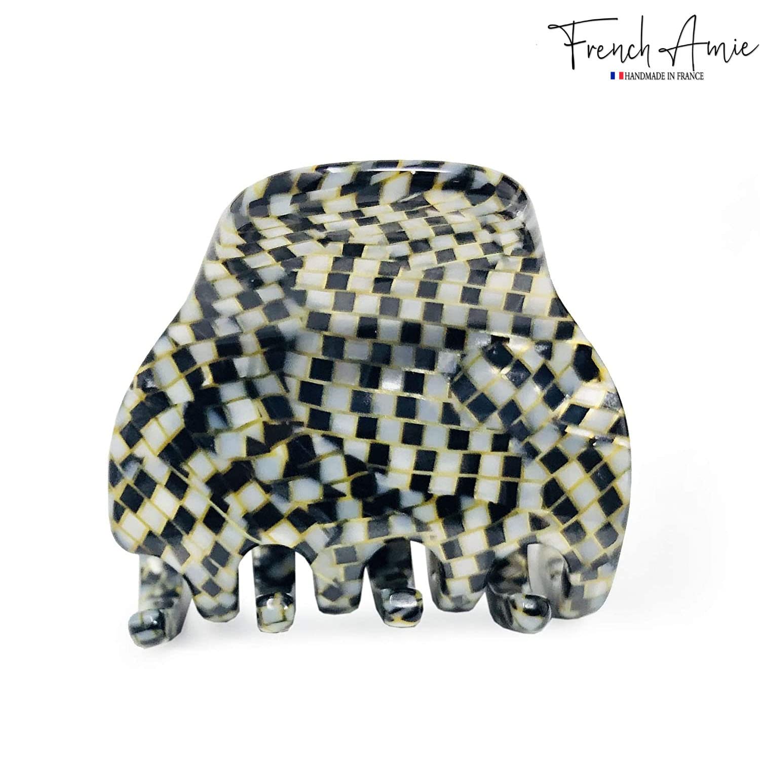 French Amie Belle 1 1/2" Mini Handmade Hair Claw French Acetate Jaw Clip for Women