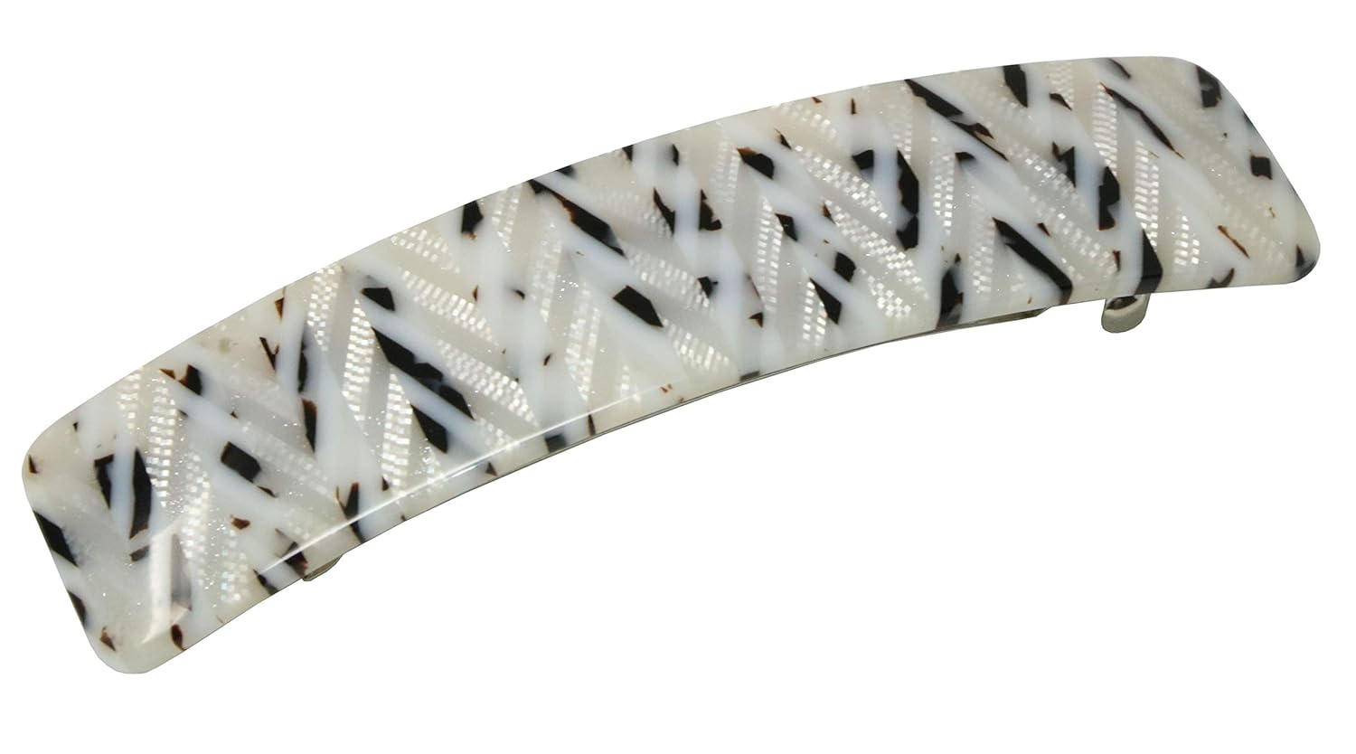 French Amie Long Rectangle Handmade Large Hair Barrette Clip for Women N Girls