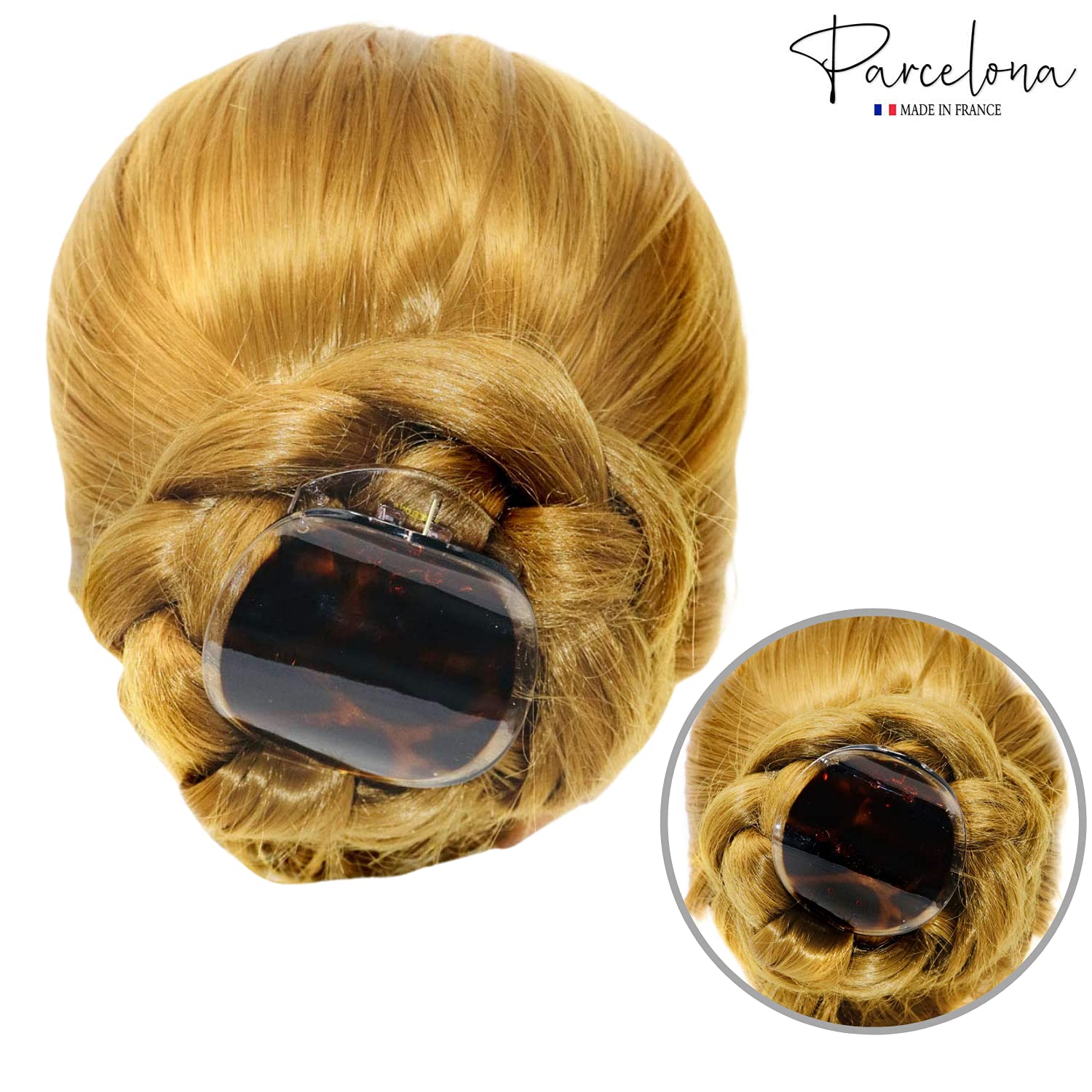 Parcelona French Onde Small 2 3/4" Cellulose Side Slide in Hair Claw for Women