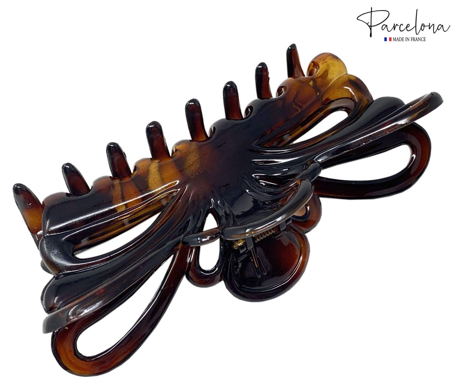 Parcelona French Tropical Butterfly Shell Extra Large Celluloid Hair Claw Clip