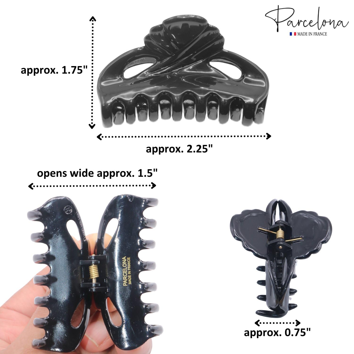 Parcelona French Poppy Brown and Black Small Cellulose Set of 4 claws