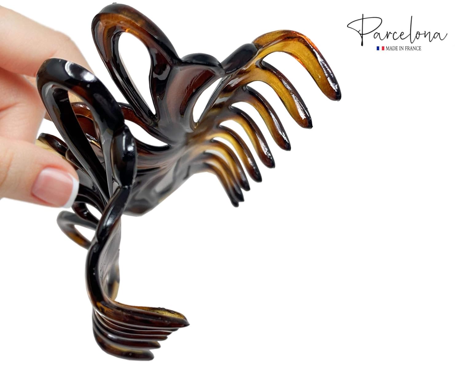 Parcelona French Tropical Butterfly Shell Extra Large Cellulose Hair Claw Clip