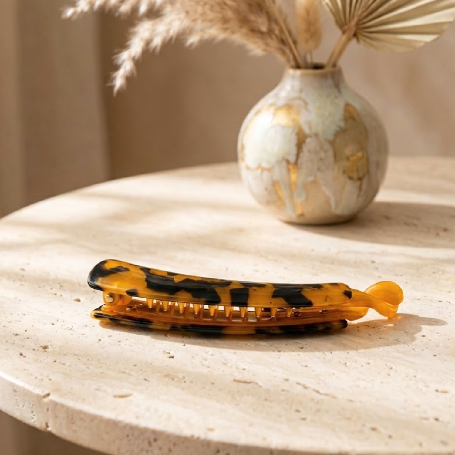 Moeni Curve Large 4 Inch Cellulose Acetate Banana Hair Clip for Women
