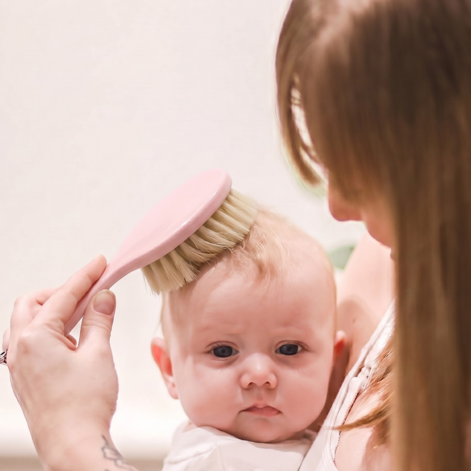 Parcelona French Grooming Combo 6” Cellulose Baby Brush and Comb for Toddlers