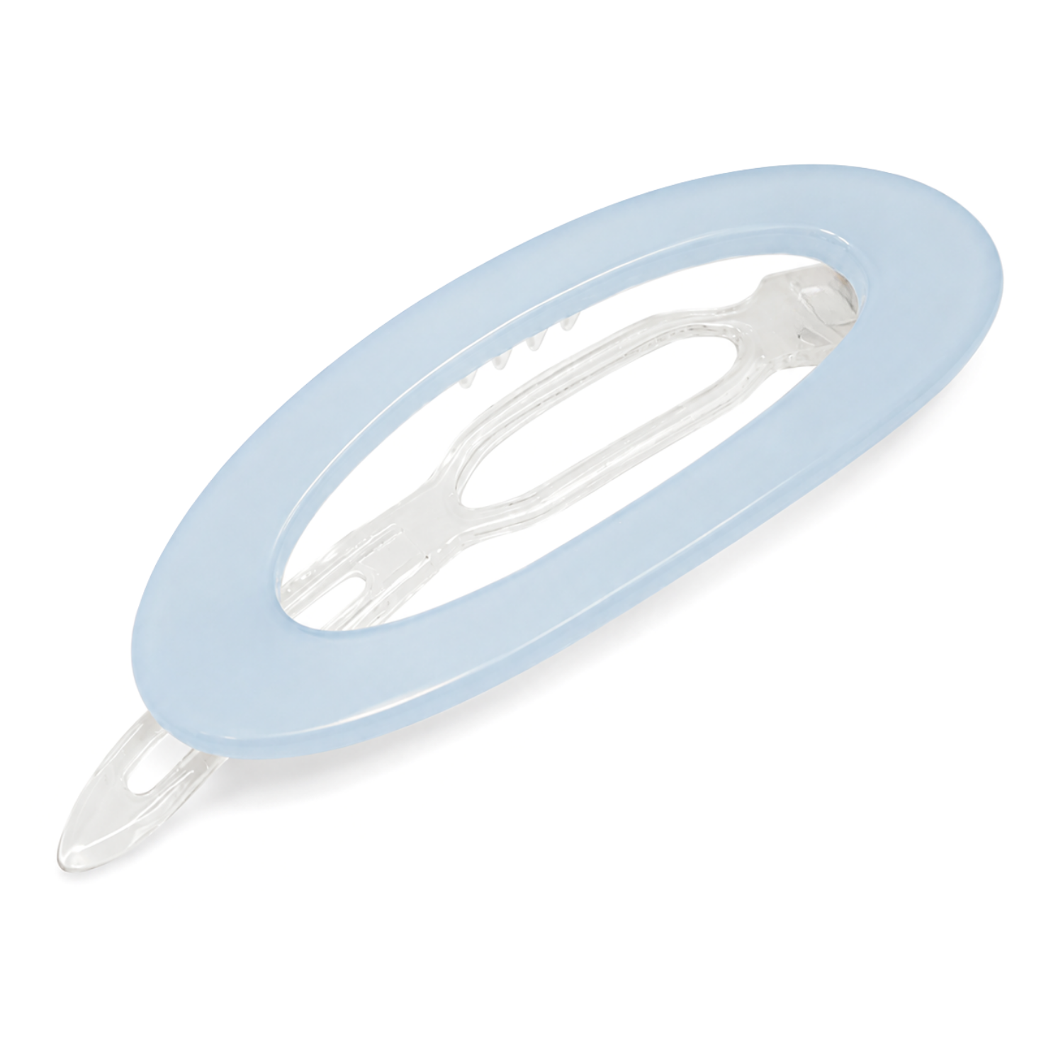 French Amie Oval Cut Out Small Handmade Cellulose Snap Hair Barrette for Women