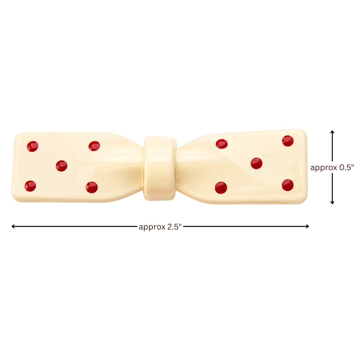 Moeni Polka Dot Bow Hair Clips 2.5" Alligator Teeth Jaw Clipper Girls Pack of 2