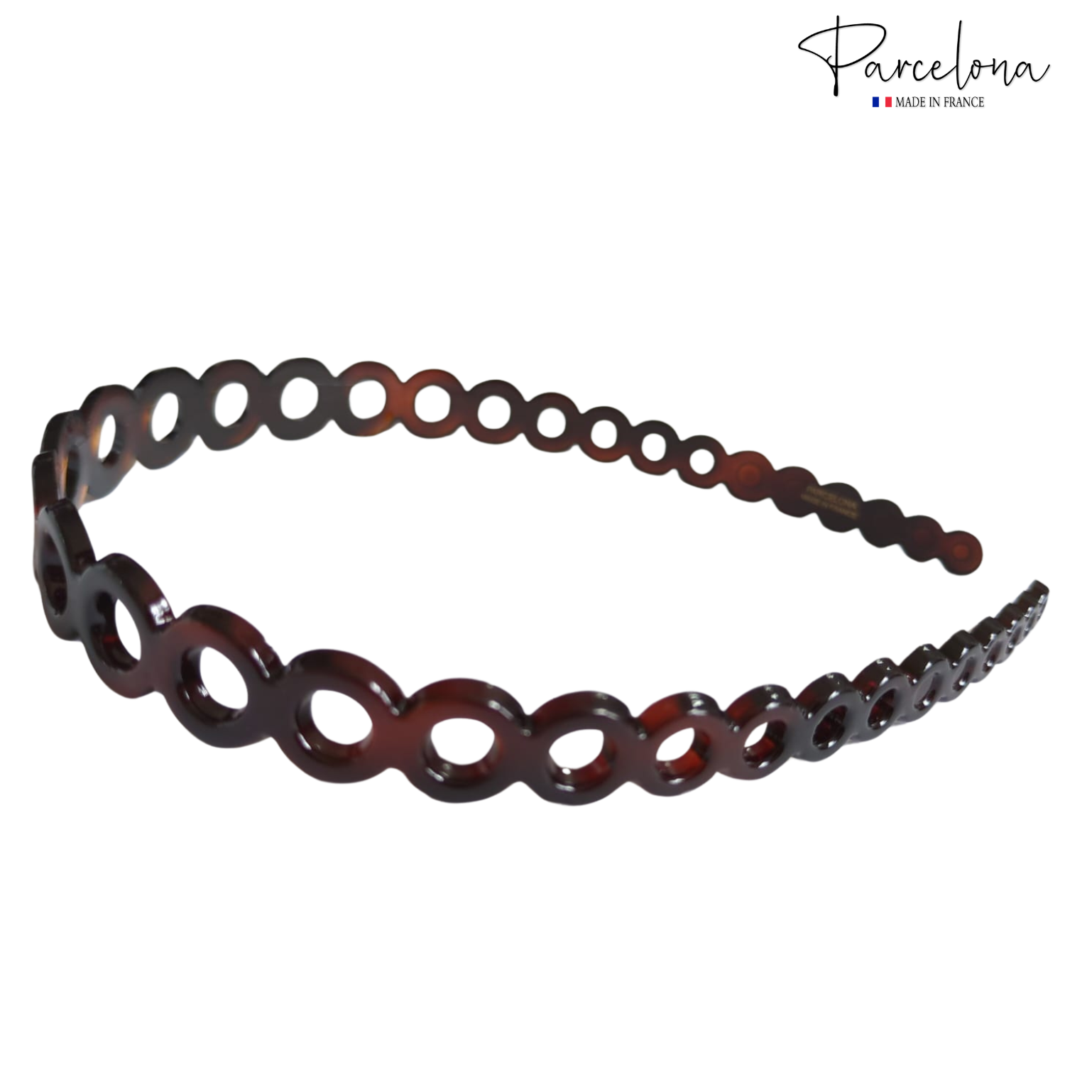 Parcelona French Bubbles Light Shell Cellulose 1/2 Inch Hair Head Band Headband