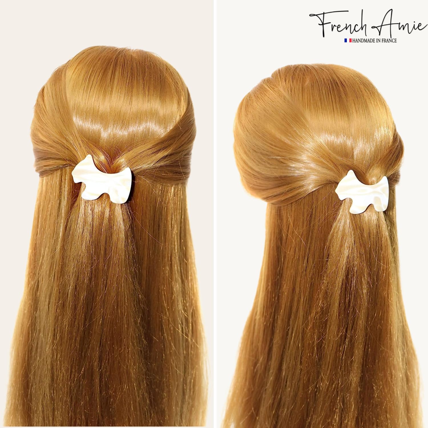 French Amie Scottish Dog Puppy 2" Small Cellulose Handmade Hair Barrette