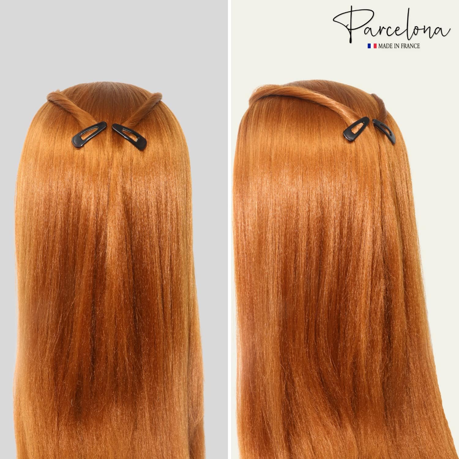 Parcelona French Small Tortoise Shell Cellulose Snap Hair Pins for Women(4 Pcs)