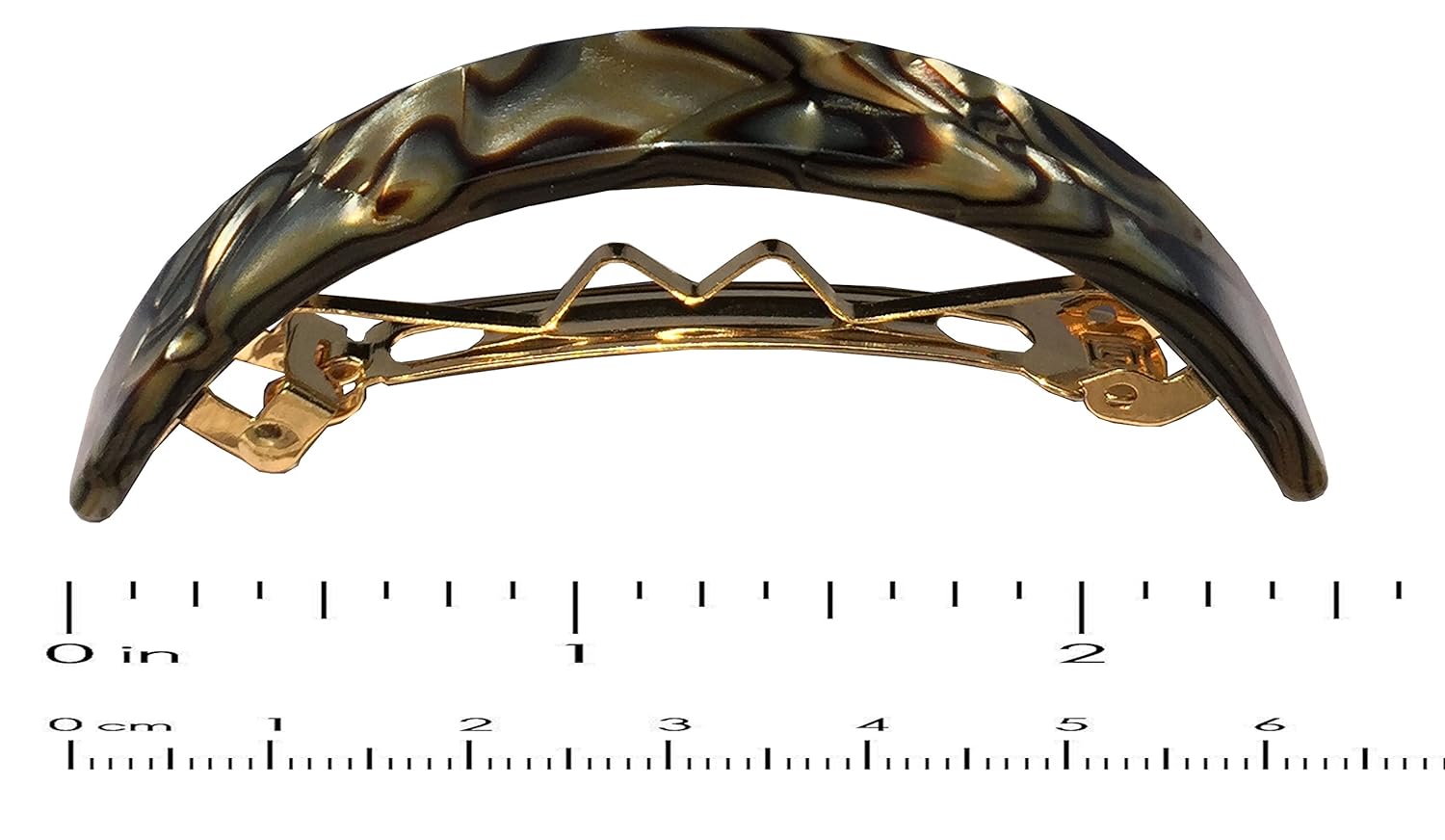French Amie Curved Small Cellulose Handmade Hair Barrette for Women and Girls
