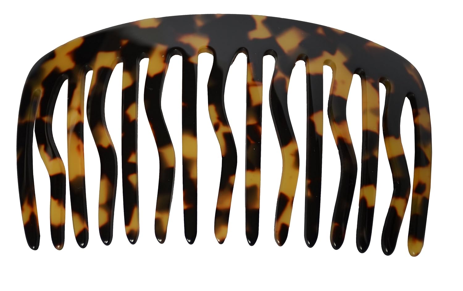 French Amie Handmade Large Tokyo and Ivory Celluloid 15 Teeth Side Hair Comb