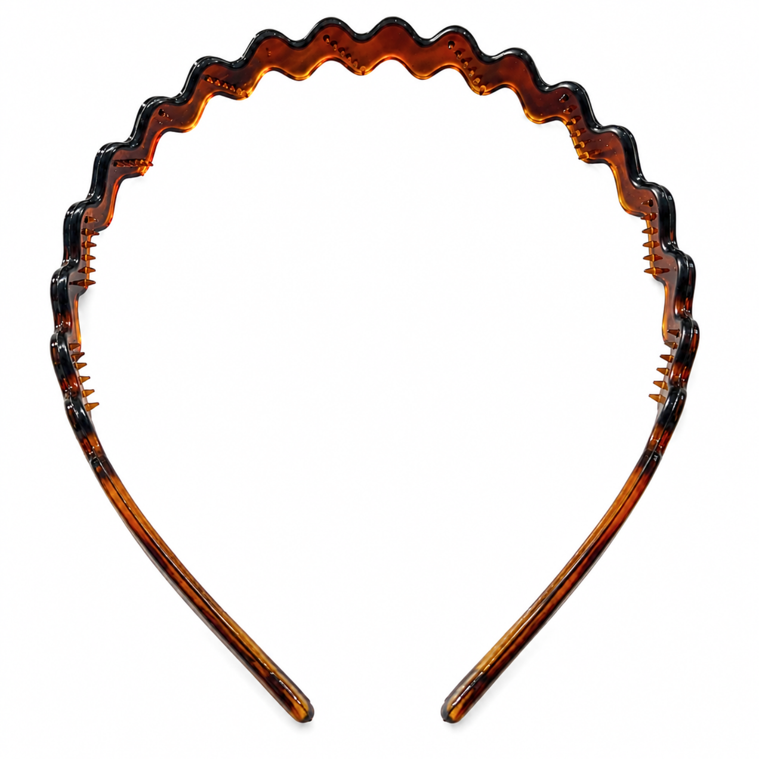 Parcelona French Wave Thin Tortoise Shell Cellulose Acetate Headband for Women