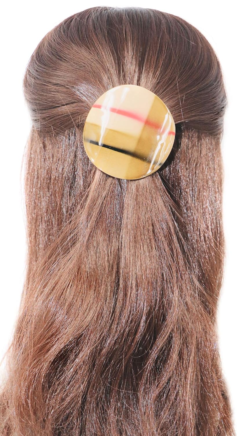 Parcelona French Onde Small 2 3/4" Cellulose Side Slide in Hair Claw for Women