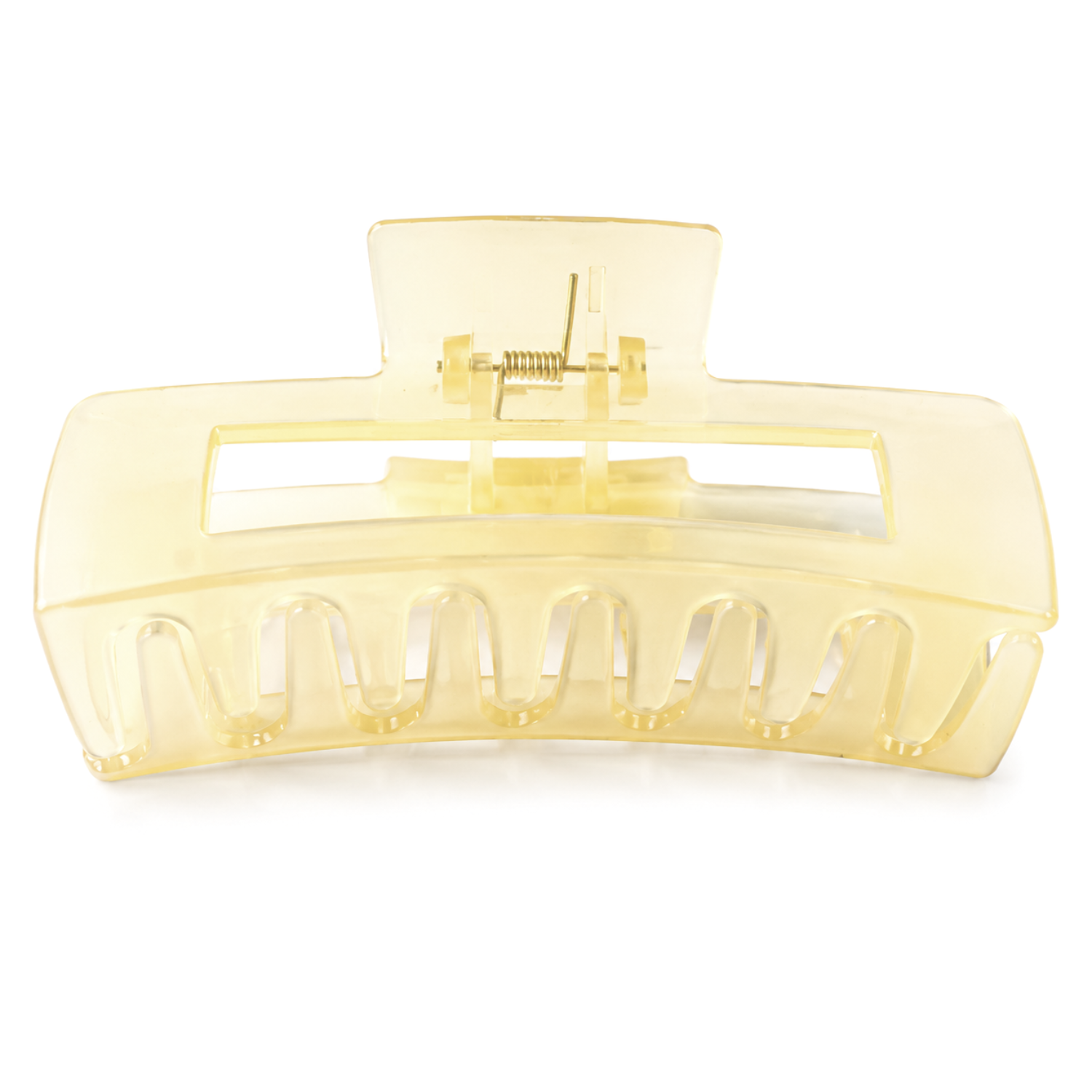 Moeni Rectangular Cutout Large 4" Hair Claw Clip Translucent Jaw Thick Hair Clip