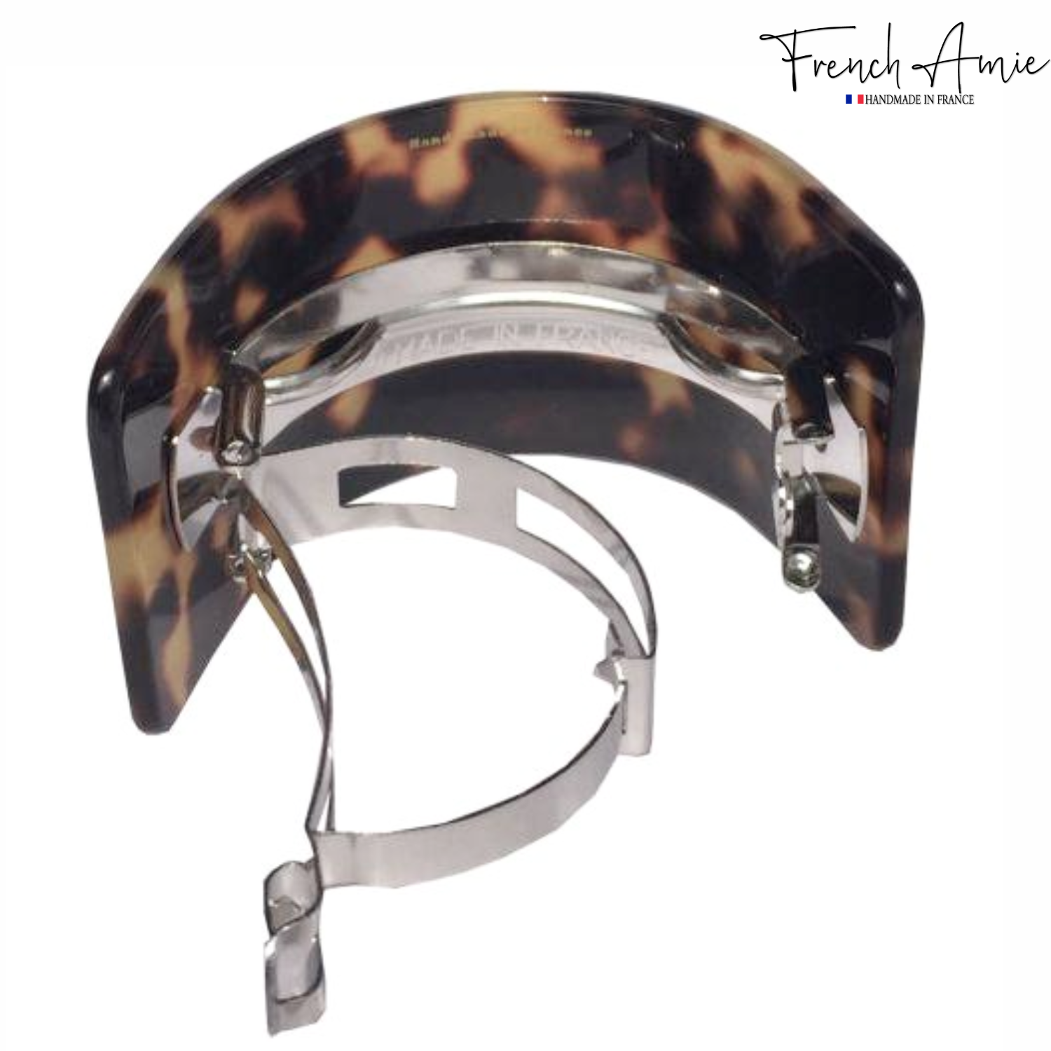 French Amie Half Circle 2 1/4" Medium Tokyo Curved Handmade Cellulose Hair Clip