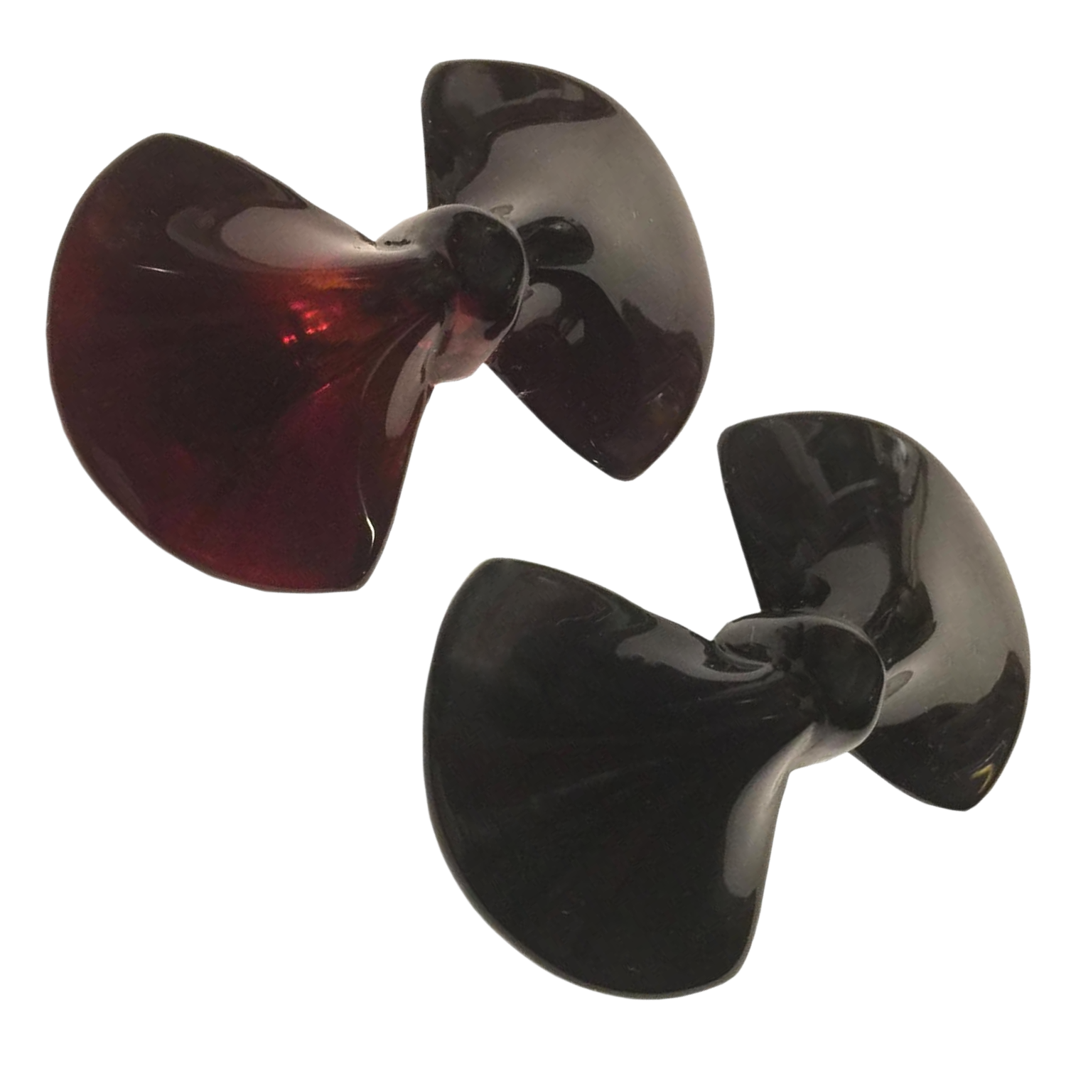 Parcelona French Cute Bow Small Cellulose Black N Brown Hair Clip Barrette