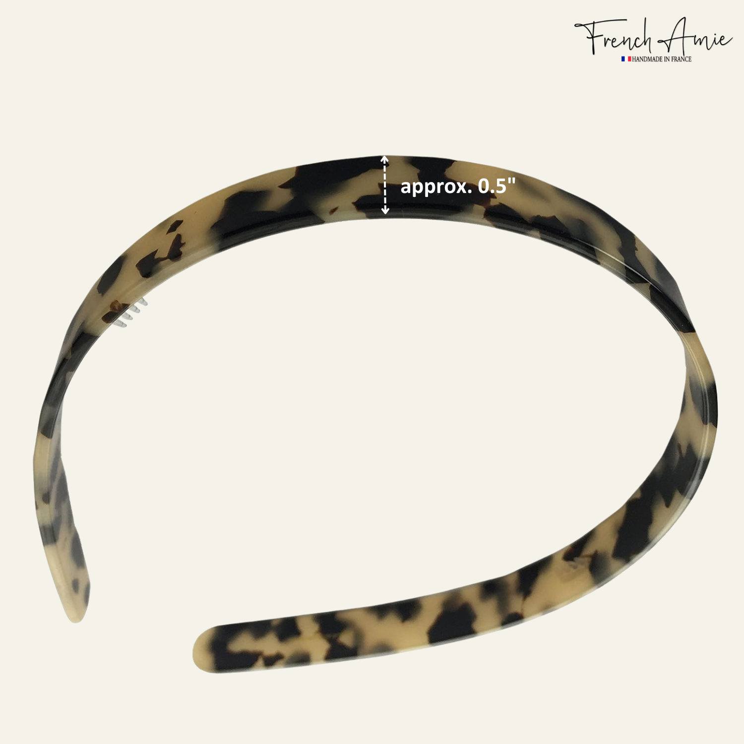 French Amie Handmade 1/2" Cellulose Non Brittle Hair Headband for Girls