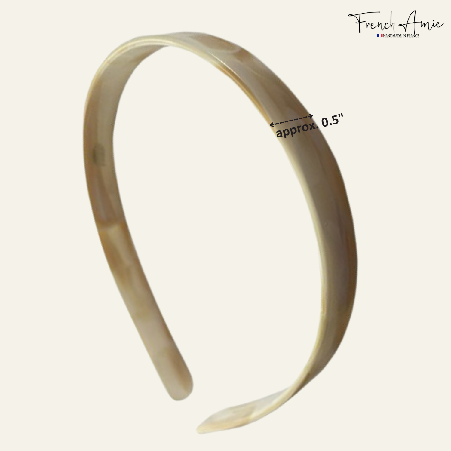 French Amie Handmade 1/2" Cellulose Non Brittle Hair Headband for Girls
