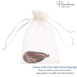 Sheer drawstring bag with banana clip, featuring the 'Parcelona' brand.