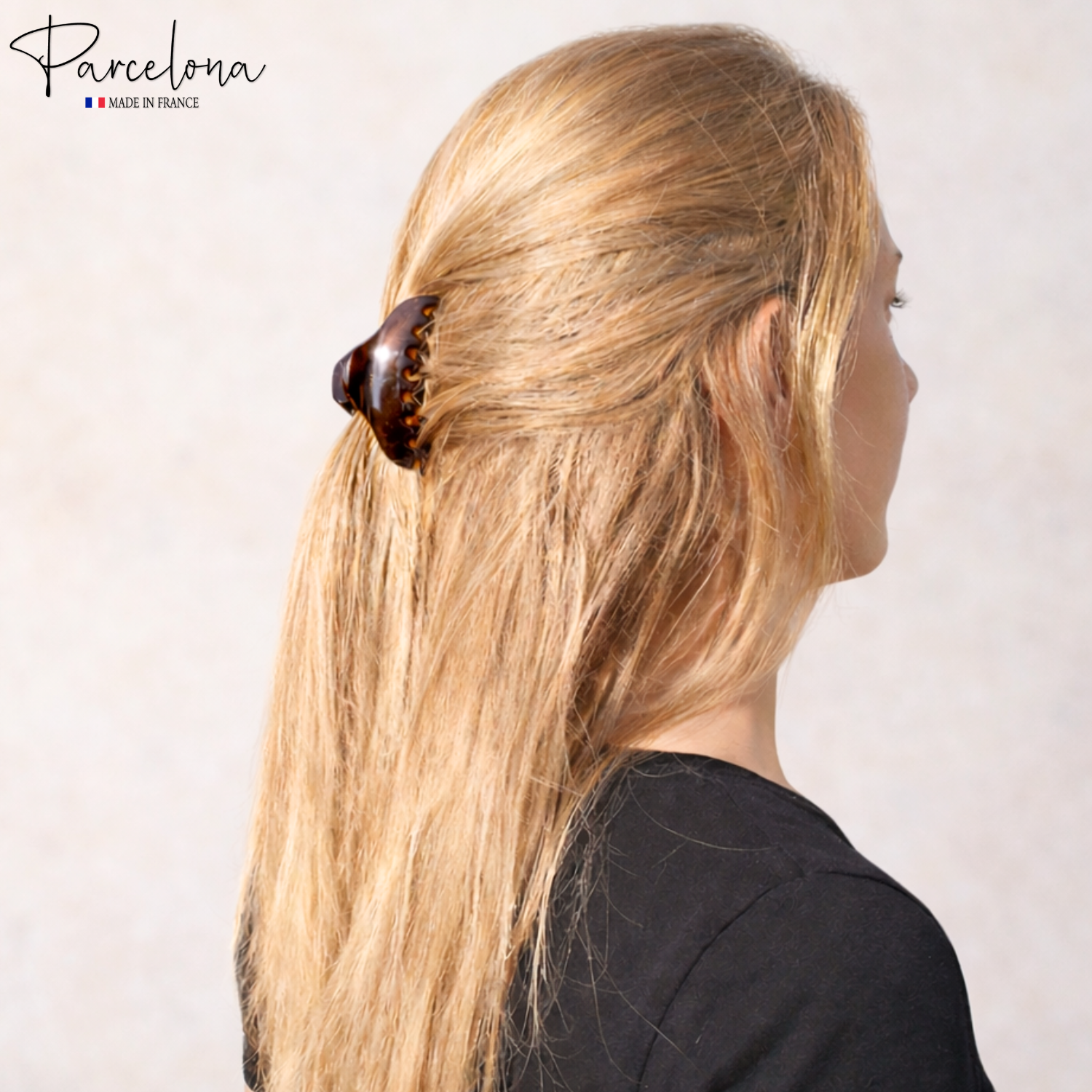 Parcelona France Skinny Boss Hair Claw 2 1/4" Small Jaw Hair Clips for Women