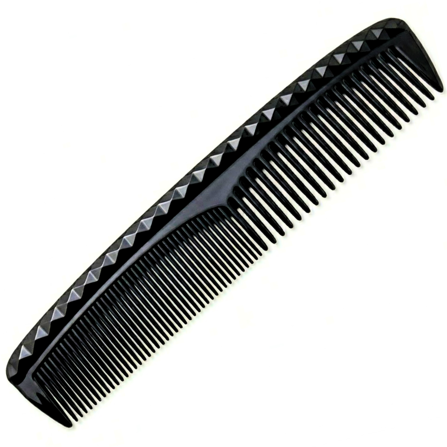 Parcelona Peigne Cellulose Acetate Black Dual Tooth Hair Styling Comb