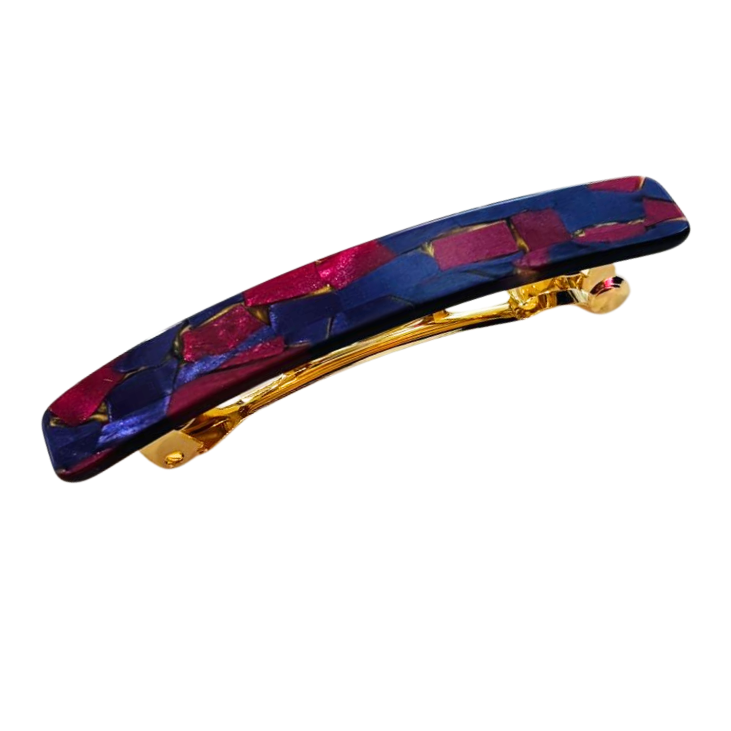 French Amie Small 2 1/4" Cellulose Handmade Hair Barrette for Women and Girls