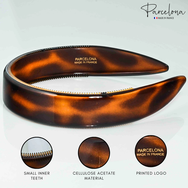 Parcelona Headband – Cellulose Acetate with Non-Slip Teeth  display picture 2