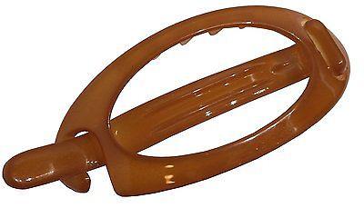 Parcelona French Plain Oval Small Simple Cellulose No Metal Hair Clip Barrette