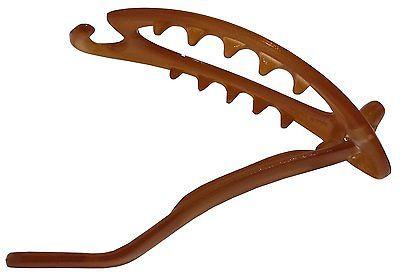 Parcelona French Plain Oval Small Simple Cellulose No Metal Hair Clip Barrette