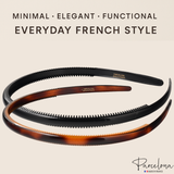 Parcelona French Yoga Headband Inner Grip Teeth Hairband for Women & Men Unisex