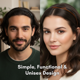 Parcelona French Yoga Headband Inner Grip Teeth Hairband for Women & Men Unisex