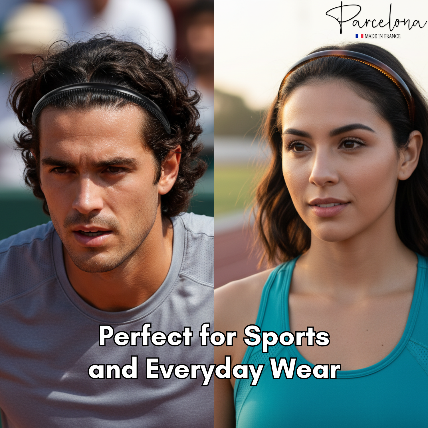 Parcelona French Nue Yoga Headband Inner Grip Teeth Hairband for Women & Men Unisex
